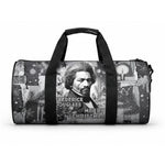 Frederick Douglass Christmas Duffle Bag Vintage Portrait Vintage Newspaper Collage Liberty Bell
