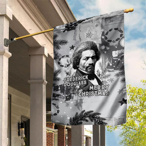 Frederick Douglass Christmas Garden Flag Vintage Portrait Vintage Newspaper Collage Liberty Bell