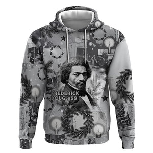 Frederick Douglass Christmas Hoodie Vintage Portrait Vintage Newspaper Collage Liberty Bell