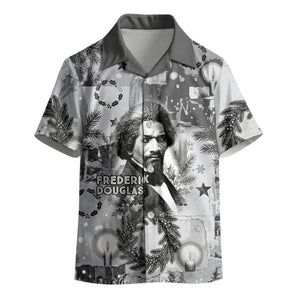 Frederick Douglass Christmas Kid Hawaiian Shirt Vintage Portrait Vintage Newspaper Collage Liberty Bell