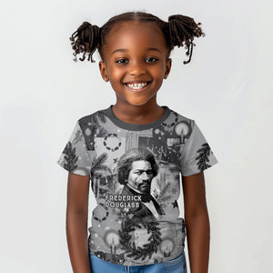 Frederick Douglass Christmas Kid T shirt Vintage Portrait Vintage Newspaper Collage Liberty Bell