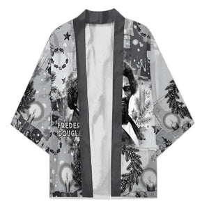 Frederick Douglass Christmas Kimono Vintage Portrait Vintage Newspaper Collage Liberty Bell