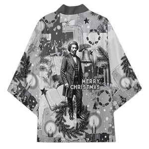 Frederick Douglass Christmas Kimono Vintage Portrait Vintage Newspaper Collage Liberty Bell