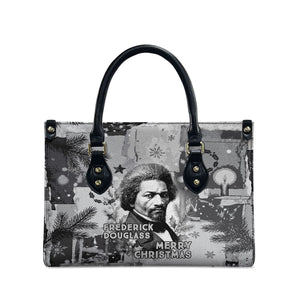 Frederick Douglass Christmas Leather Bag Vintage Portrait Vintage Newspaper Collage Liberty Bell