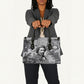 Frederick Douglass Christmas Leather Bag Vintage Portrait Vintage Newspaper Collage Liberty Bell