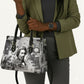 Frederick Douglass Christmas Leather Bag Vintage Portrait Vintage Newspaper Collage Liberty Bell