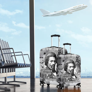 Frederick Douglass Christmas Luggage Cover Vintage Portrait Vintage Newspaper Collage Liberty Bell