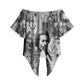 Frederick Douglass Christmas Off Shoulder Wrap Waist Top Vintage Portrait Vintage Newspaper Collage Liberty Bell