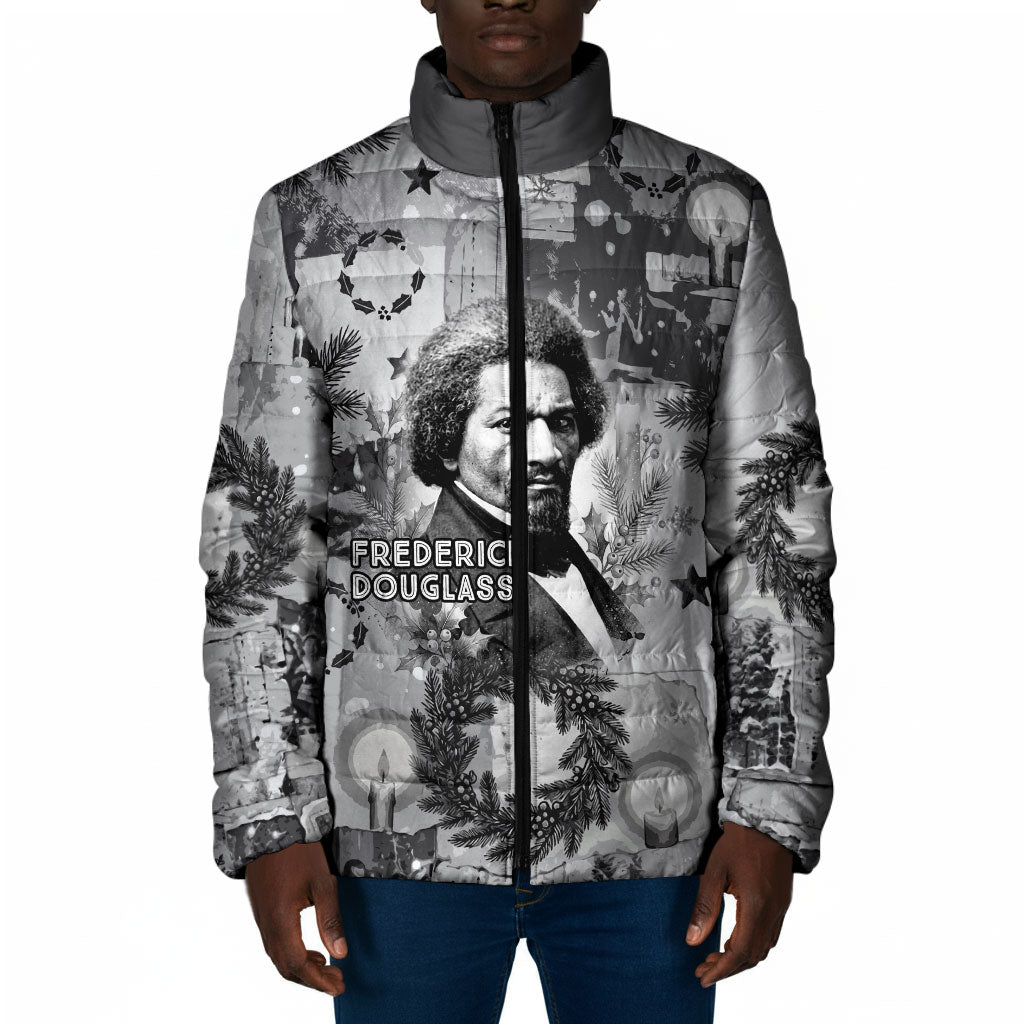 Frederick Douglass Christmas Padded Jacket Vintage Portrait Vintage Newspaper Collage Liberty Bell