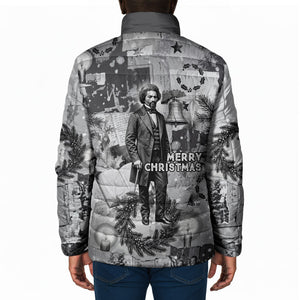 Frederick Douglass Christmas Padded Jacket Vintage Portrait Vintage Newspaper Collage Liberty Bell
