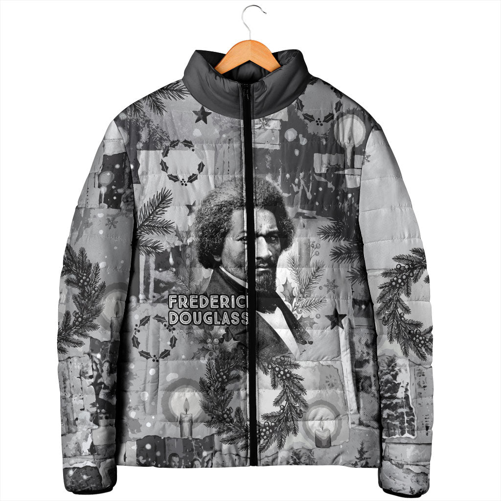 Frederick Douglass Christmas Padded Jacket Vintage Portrait Vintage Newspaper Collage Liberty Bell