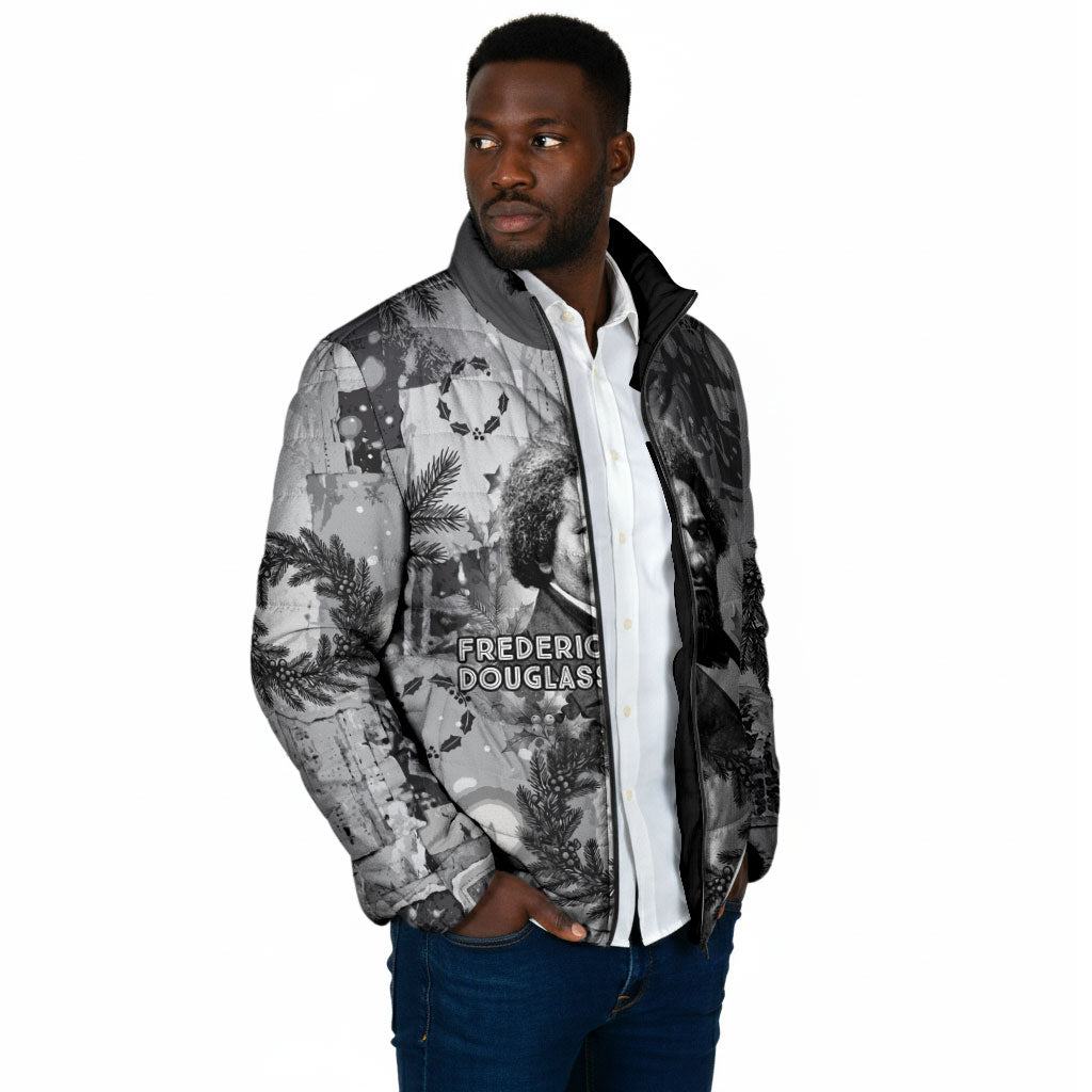 Frederick Douglass Christmas Padded Jacket Vintage Portrait Vintage Newspaper Collage Liberty Bell