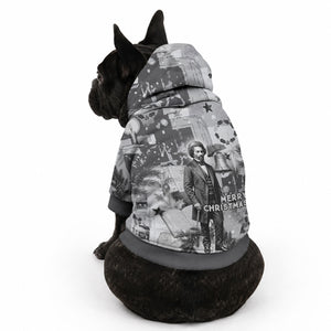 Frederick Douglass Christmas Pet Hoodie Vintage Portrait Vintage Newspaper Collage Liberty Bell
