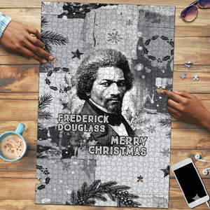 Frederick Douglass Christmas Puzzle Vintage Portrait Vintage Newspaper Collage Liberty Bell