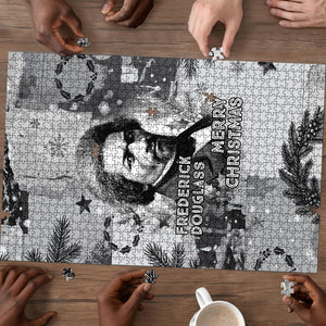 Frederick Douglass Christmas Puzzle Vintage Portrait Vintage Newspaper Collage Liberty Bell