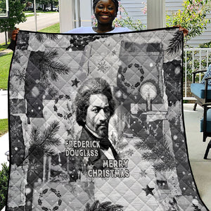 Frederick Douglass Christmas Quilt Vintage Portrait Vintage Newspaper Collage Liberty Bell