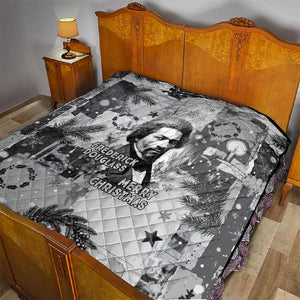 Frederick Douglass Christmas Quilt Vintage Portrait Vintage Newspaper Collage Liberty Bell