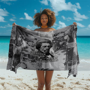 Frederick Douglass Christmas Sarong Vintage Portrait Vintage Newspaper Collage Liberty Bell