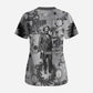 Frederick Douglass Christmas Scrub Top Vintage Portrait Vintage Newspaper Collage Liberty Bell