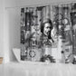 Frederick Douglass Christmas Shower Curtain Vintage Portrait Vintage Newspaper Collage Liberty Bell