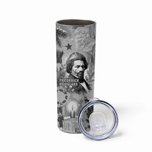 Frederick Douglass Christmas Skinny Tumbler Vintage Portrait Vintage Newspaper Collage Liberty Bell