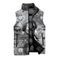 Frederick Douglass Christmas Sleeveless Puffer Jacket Vintage Portrait Vintage Newspaper Collage Liberty Bell