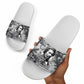 Frederick Douglass Christmas Slide Sandals Vintage Portrait Vintage Newspaper Collage Liberty Bell