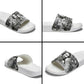 Frederick Douglass Christmas Slide Sandals Vintage Portrait Vintage Newspaper Collage Liberty Bell
