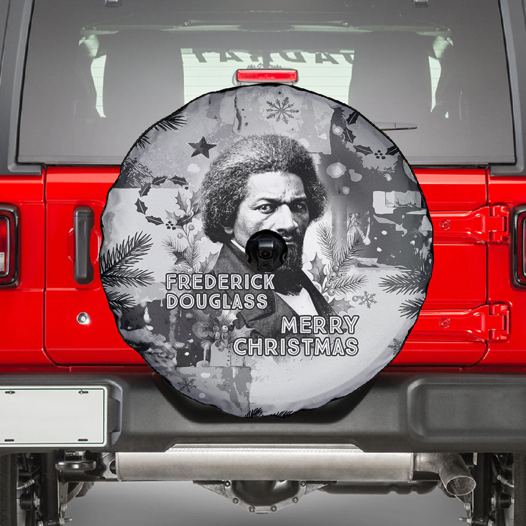 Frederick Douglass Christmas Spare Tire Cover Vintage Portrait Vintage Newspaper Collage Liberty Bell