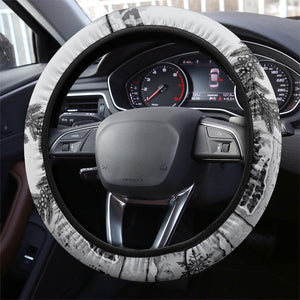 Frederick Douglass Christmas Steering Wheel Cover Vintage Portrait Vintage Newspaper Collage Liberty Bell