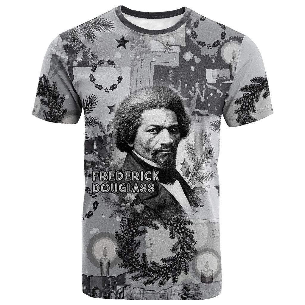 Frederick Douglass Christmas T shirt Vintage Portrait Vintage Newspaper Collage Liberty Bell
