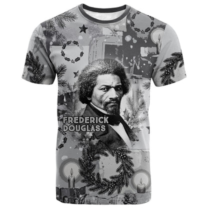 Frederick Douglass Christmas T shirt Vintage Portrait Vintage Newspaper Collage Liberty Bell