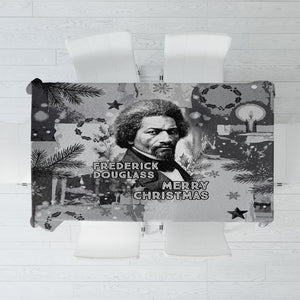 Frederick Douglass Christmas Tablecloth Vintage Portrait Vintage Newspaper Collage Liberty Bell