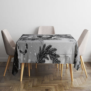Frederick Douglass Christmas Tablecloth Vintage Portrait Vintage Newspaper Collage Liberty Bell