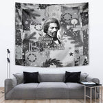 Frederick Douglass Christmas Tapestry Vintage Portrait Vintage Newspaper Collage Liberty Bell
