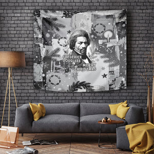 Frederick Douglass Christmas Tapestry Vintage Portrait Vintage Newspaper Collage Liberty Bell