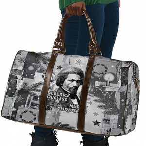 Frederick Douglass Christmas Travel Bag Vintage Portrait Vintage Newspaper Collage Liberty Bell