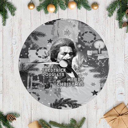 Frederick Douglass Christmas Tree Skirt Vintage Portrait Vintage Newspaper Collage Liberty Bell