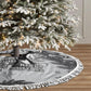 Frederick Douglass Christmas Tree Skirt Vintage Portrait Vintage Newspaper Collage Liberty Bell