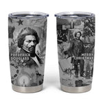 Frederick Douglass Christmas Tumbler Cup Vintage Portrait Vintage Newspaper Collage Liberty Bell