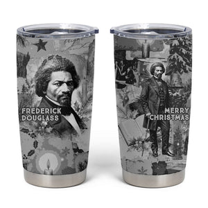 Frederick Douglass Christmas Tumbler Cup Vintage Portrait Vintage Newspaper Collage Liberty Bell