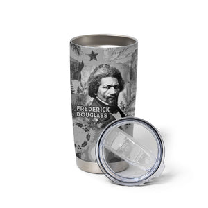 Frederick Douglass Christmas Tumbler Cup Vintage Portrait Vintage Newspaper Collage Liberty Bell
