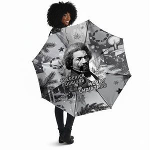 Frederick Douglass Christmas Umbrella Vintage Portrait Vintage Newspaper Collage Liberty Bell