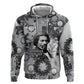 Frederick Douglass Christmas Zip Hoodie Vintage Portrait Vintage Newspaper Collage Liberty Bell
