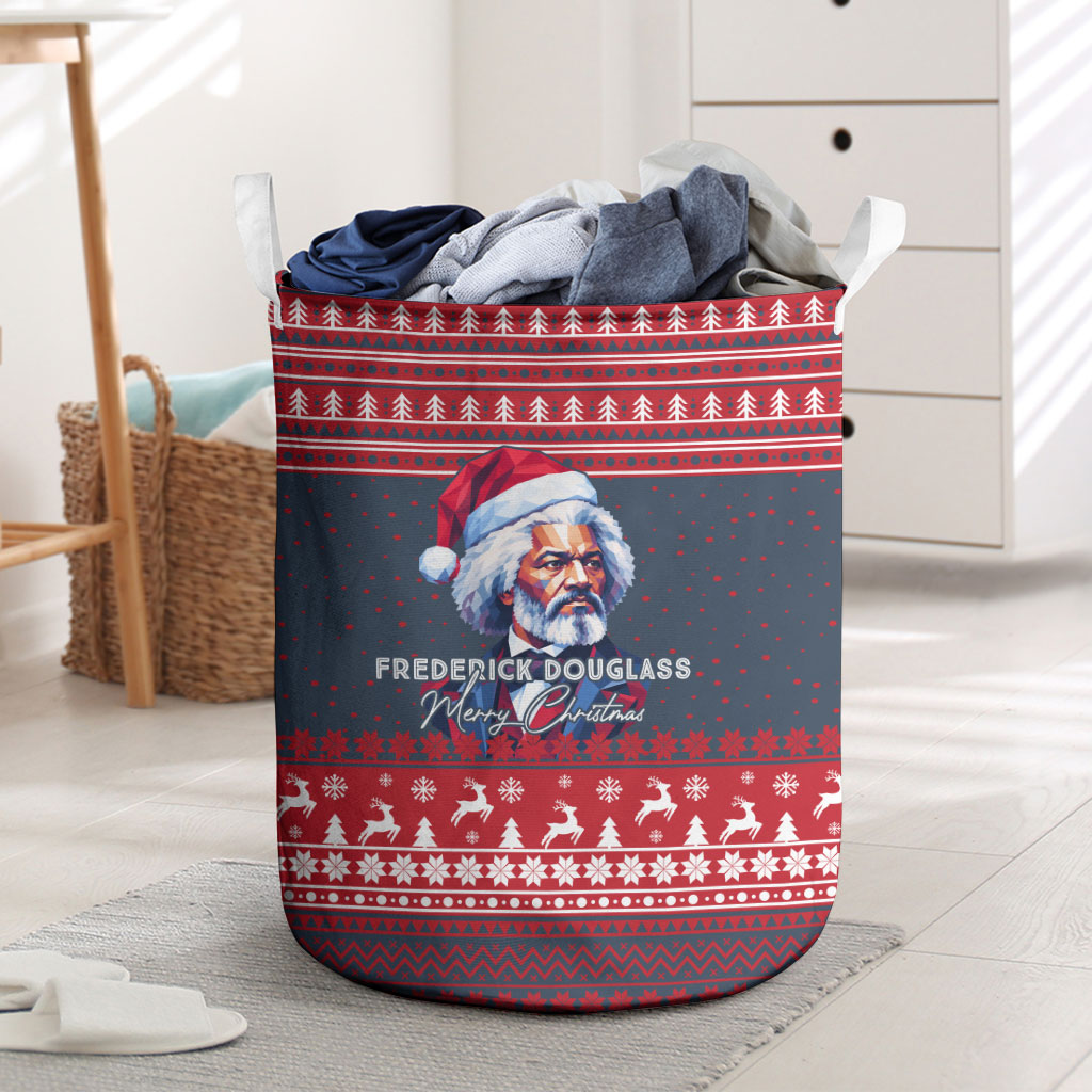 Frederick Douglass Christmas Laundry Basket Power Concedes Nothing Quote Ugly Sweater Knitted Pattern