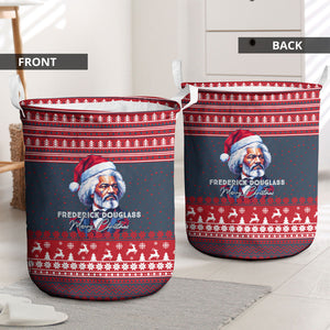 Frederick Douglass Christmas Laundry Basket Power Concedes Nothing Quote Ugly Sweater Knitted Pattern