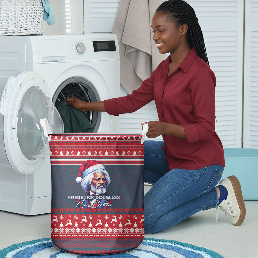 Frederick Douglass Christmas Laundry Basket Power Concedes Nothing Quote Ugly Sweater Knitted Pattern