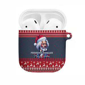 Frederick Douglass Christmas AirPods Case Power Concedes Nothing Quote Ugly Sweater Knitted Pattern