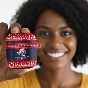 Frederick Douglass Christmas AirPods Case Power Concedes Nothing Quote Ugly Sweater Knitted Pattern