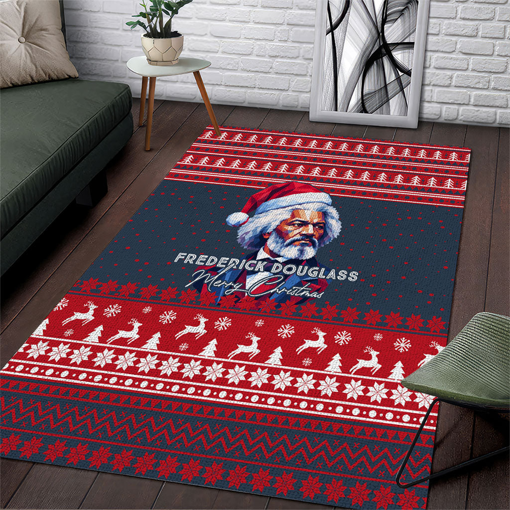 Frederick Douglass Christmas Area Rug Power Concedes Nothing Quote Ugly Sweater Knitted Pattern